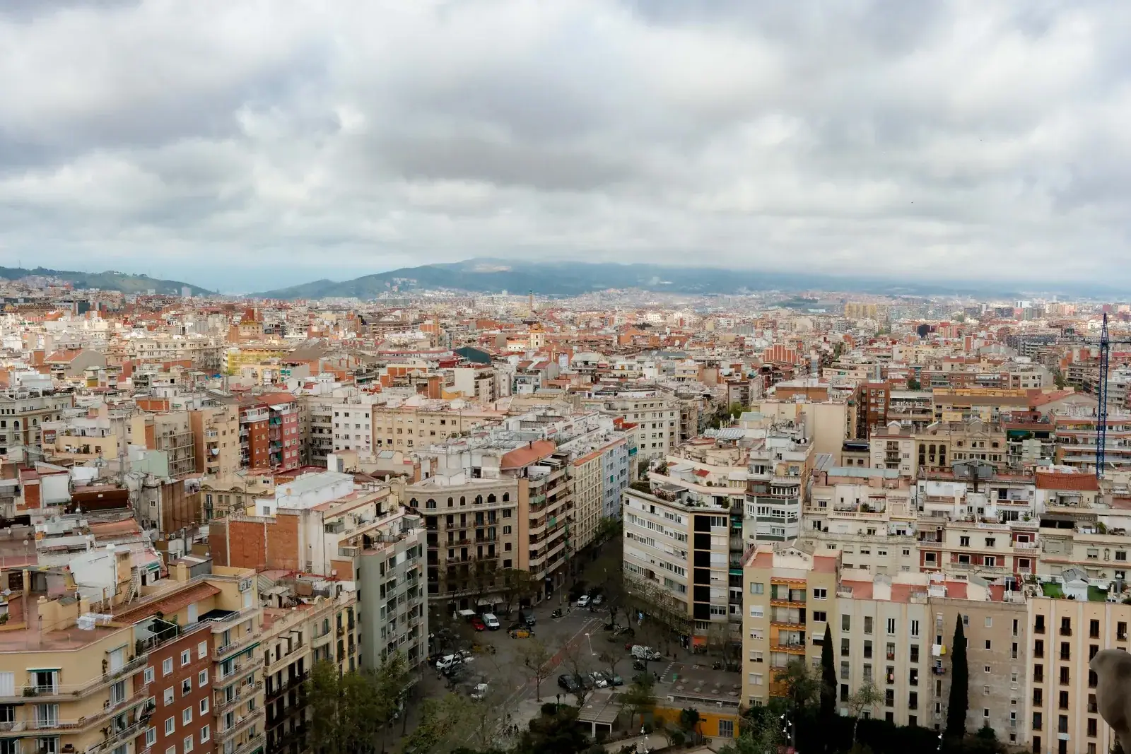 Barcelona látképe madártávlatból