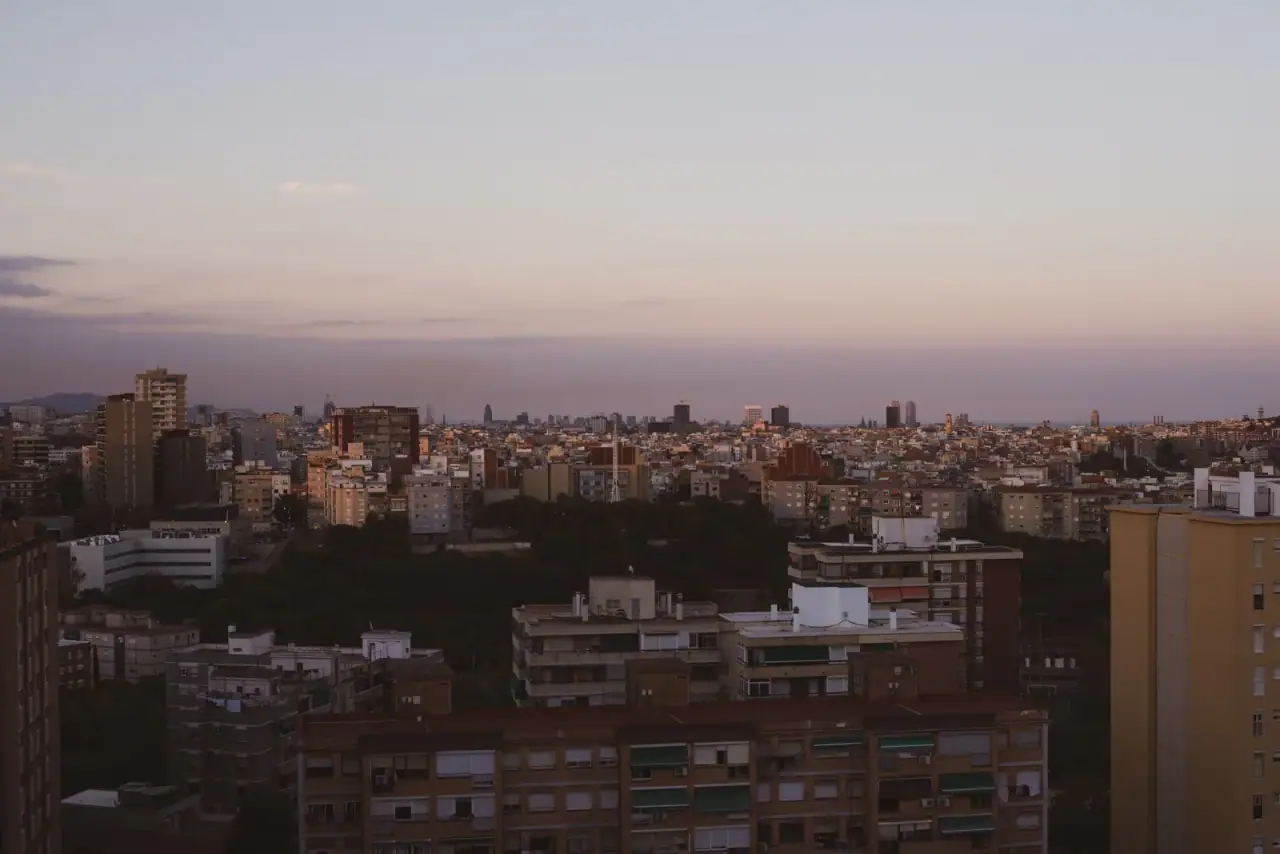 Barcelonai háztetők felülről